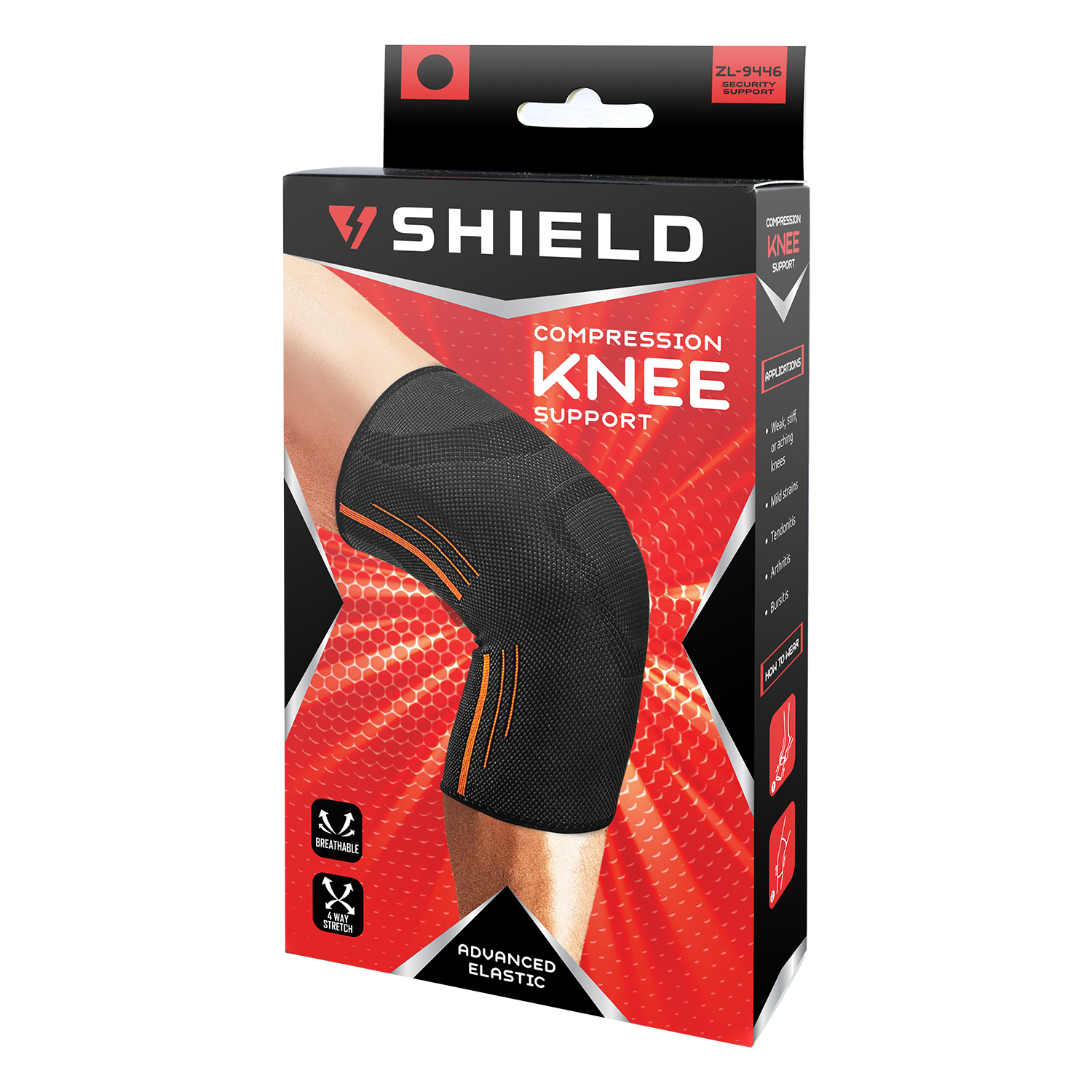 Shield ZL9446 Elastic Compression Knee Support