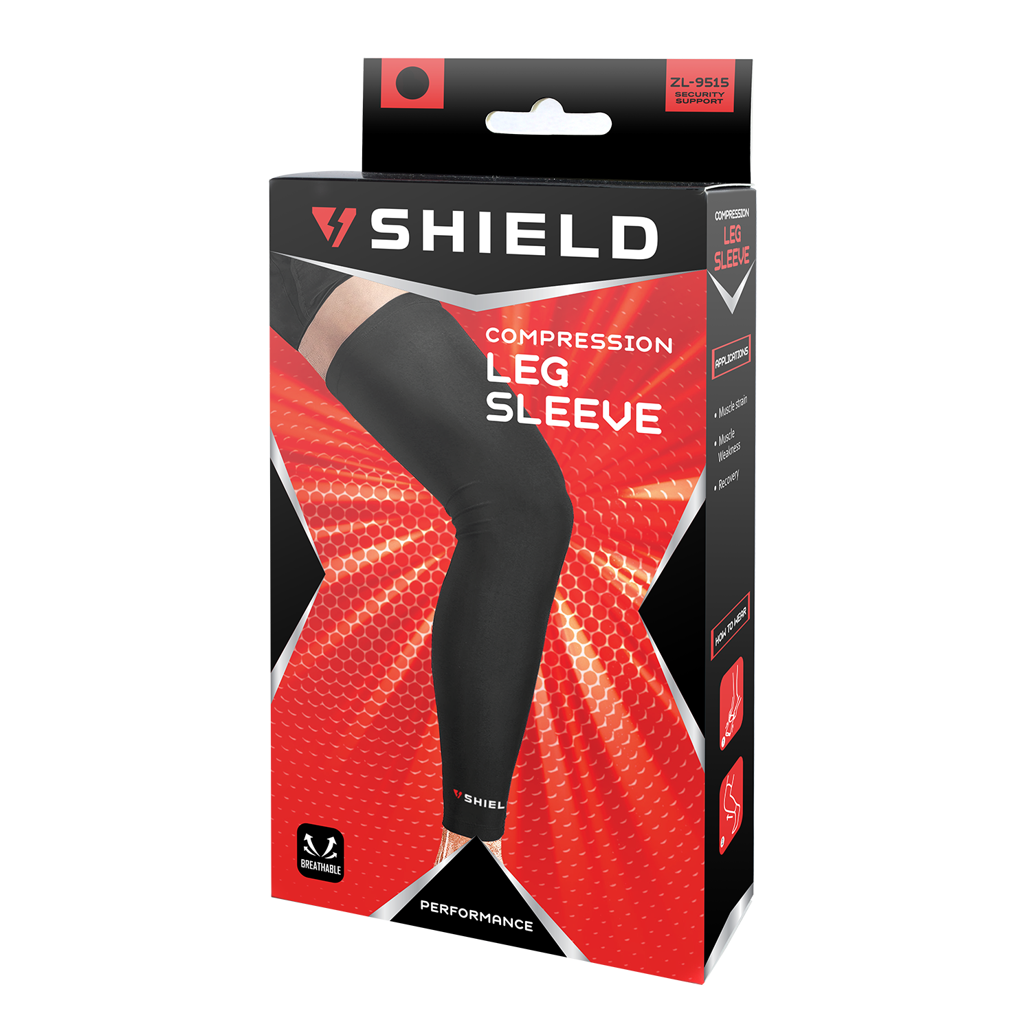 Shield ZL9515 Compression Leg Sleeve Elastic