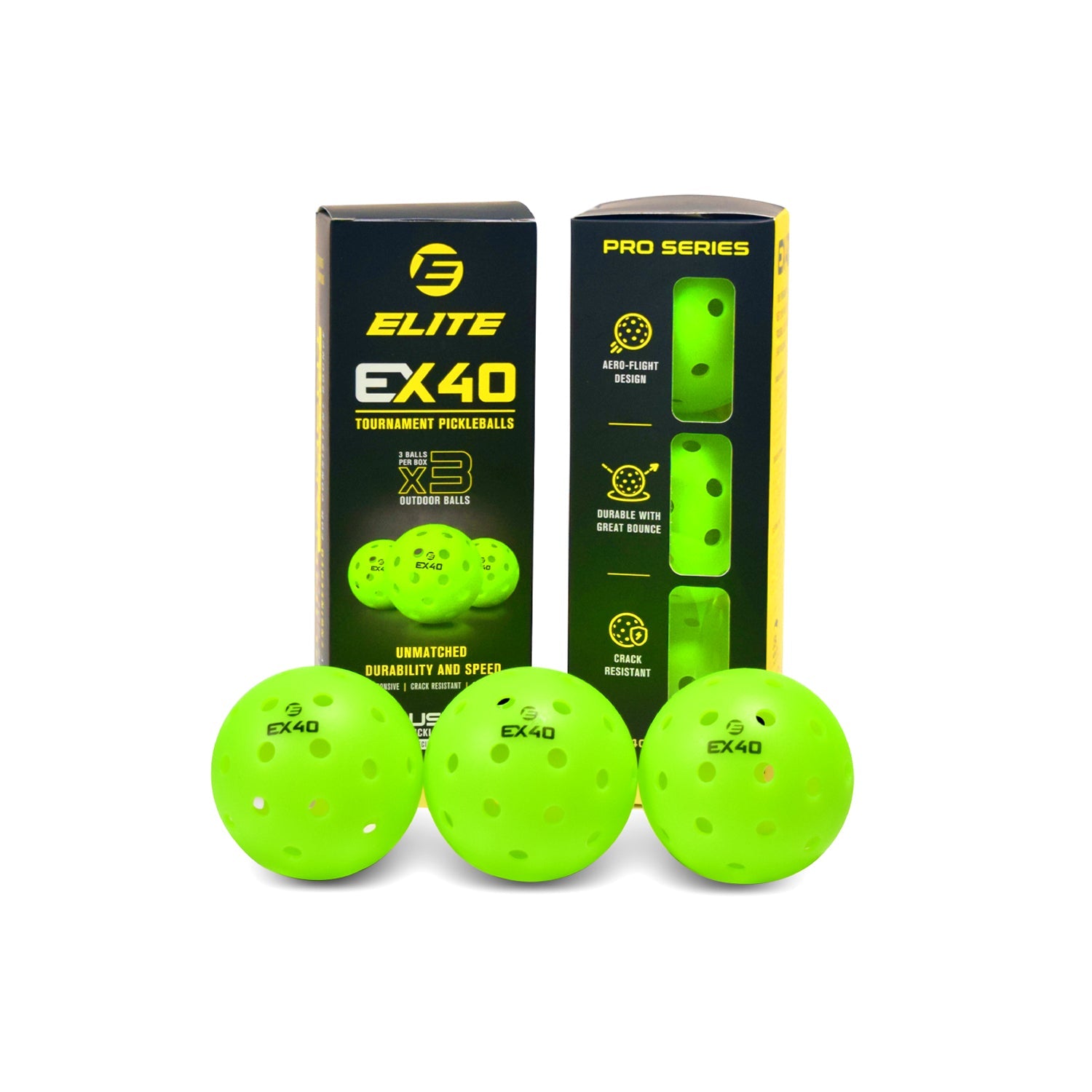 Elite EX40 Tournament Pickleballs