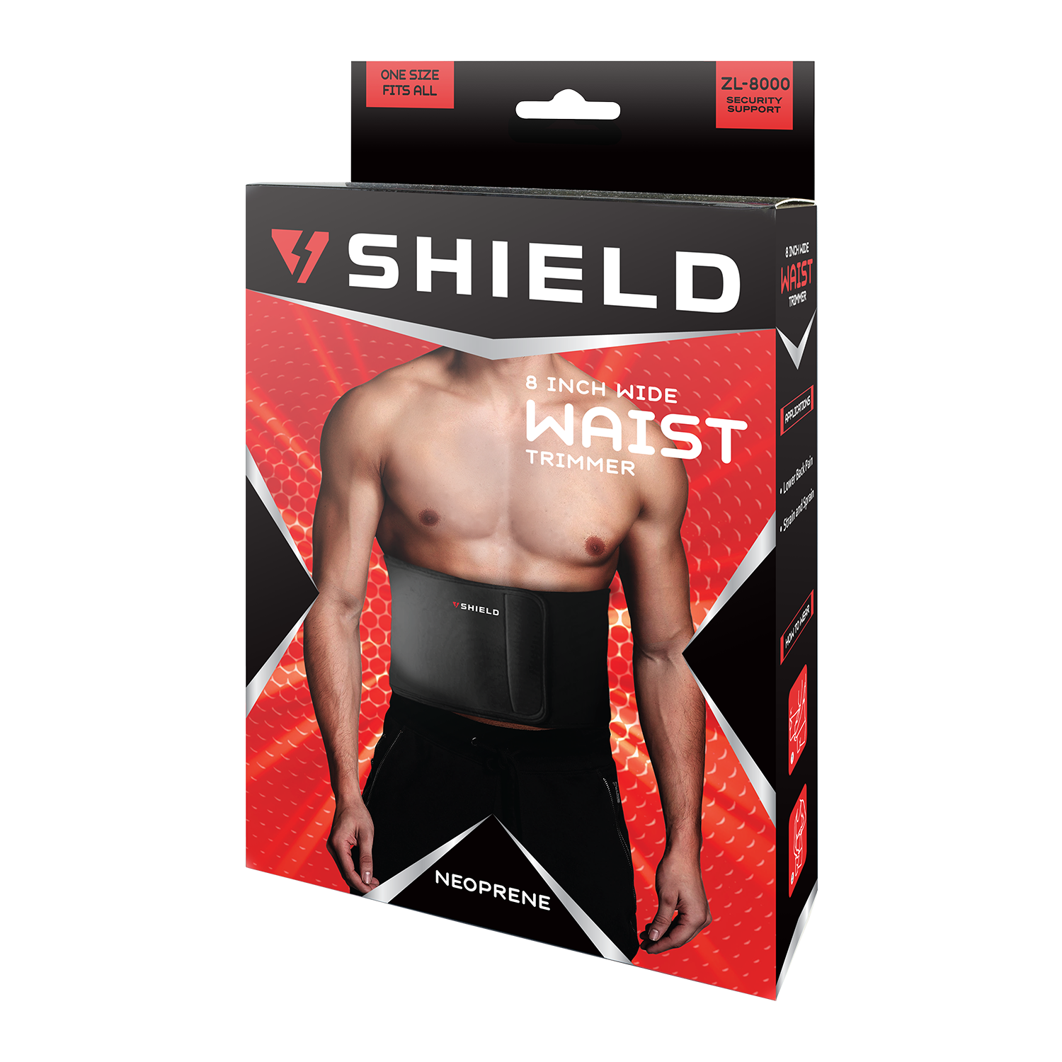 Shield ZL8000 Neoprene 8inch Wide Waist Trimmer